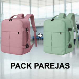 ✈️Combo Mochilas de Viaje Viral XL Ripstop Matcha-Green + 1🎒Powder Lila Navigator