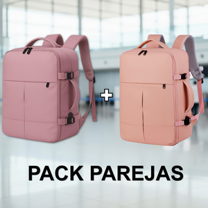 ✈️Combo Mochilas de Viaje Viral XL Ripstop: 1 🎒Powder Lila + 1 Misty-Pink Navigator