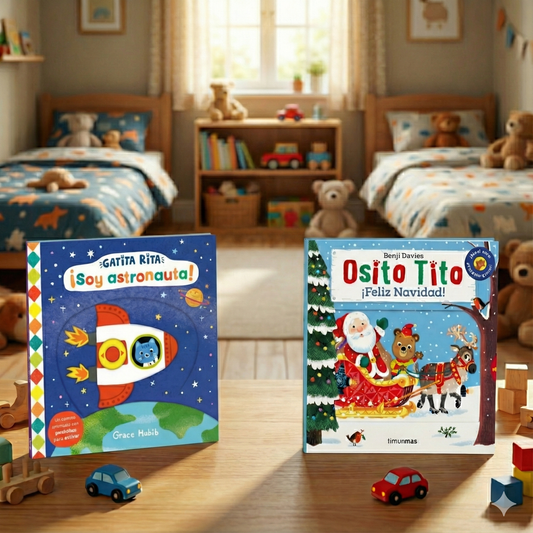 Combo Osito Tito. ¡Feliz Navidad! y Gatita Rita: ¡Soy Astronauta!