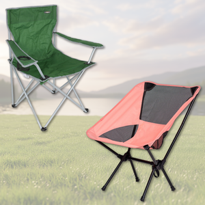 Combo: Silla Camping Plegable Coral + Silla Plegable Apoyabrazos Verde Outback