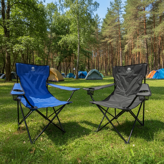 Combo 2 Sillas Camping Outdoor Plegables Llaima Azul y Negro