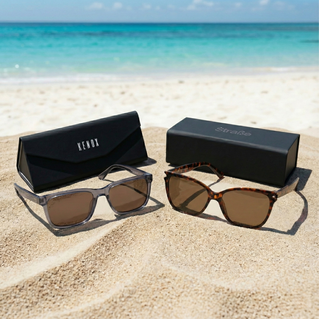 Combo Lentes de sol Bamberg color café + Lentes De Sol Kuta