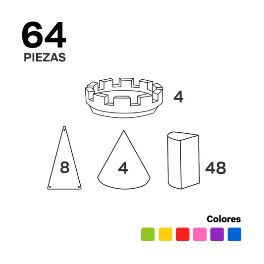 Imanix Rocket Castle 64 Piezas