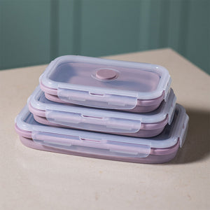 Contenedor Silicona Plegable 1200 Ml Rosado