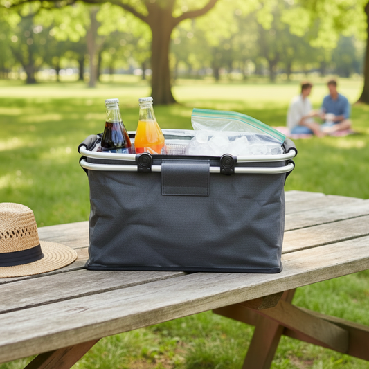 Combo Set de 4 Copas de Espumante + Tabla Madera + Manta de Picnic + Cooler 18Lt