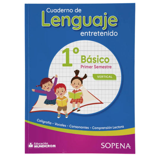 Combo Escolar Cuaderno Matemática 1 Básico + Lenguaje I Semestre Vertical + Diccionario Ghio Práctico Lengua Española – Libertad S.A.