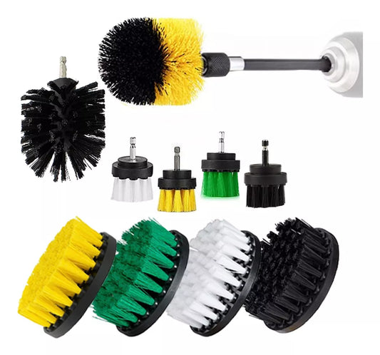 Set 10 Cepillos Limpieza. Auto Hogar Y Tapiz, Para Taladro