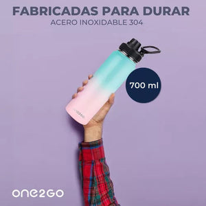 Botella Térmica One2Go Acero Inoxidable 700 Ml Pastel