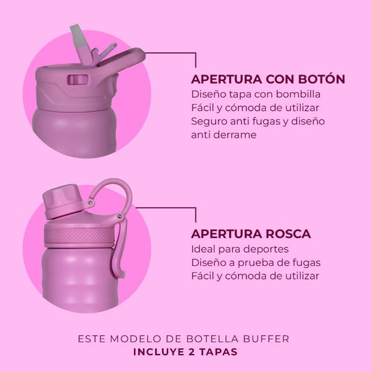 Botella Agua Térmica Yosemite 700ml Acero Inox Agua Fría y Caliente Dani Pink