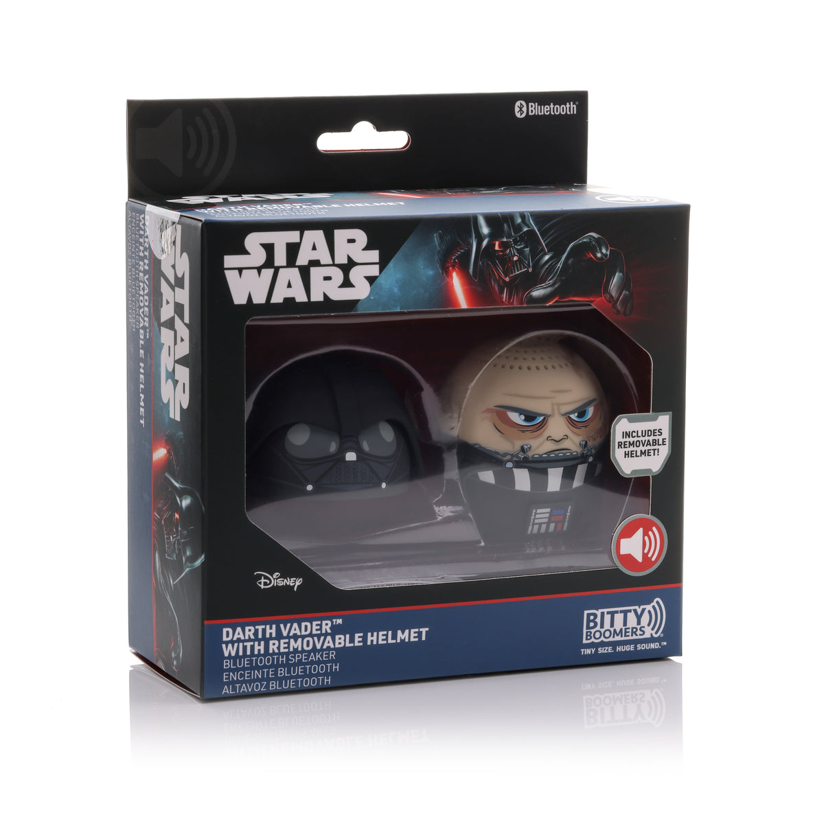 Parlante Bluetooth Portátil Darth Vader Casco Removible Star Bitty Boomers