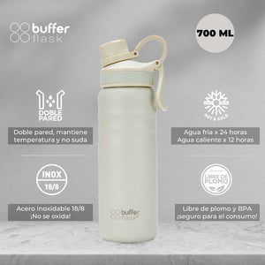 Combo Buffer Botella 700ml Yosemite1 Ivory y Negro