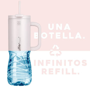 Botella Termica Mug Buffer Bora Bora 1,2Lt Frio y Calor Pinky 3 tapas