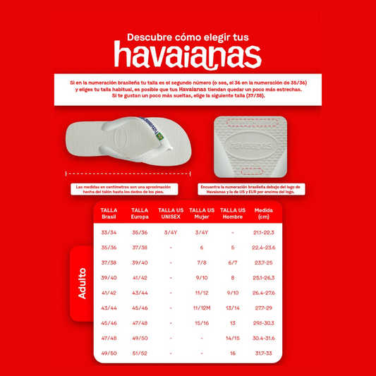 Sandalia Mujer Color Havaiana Negro