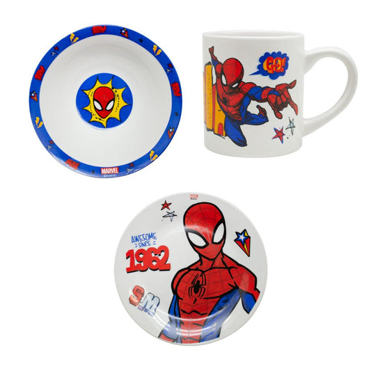 Set Desayuno 3Pcs Licencias Spiderman