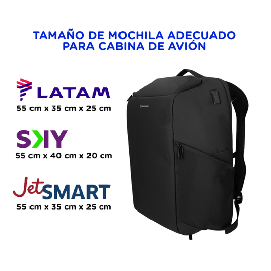 Mochila de Viaje Cabina Saxoline Xtrem Upway Negra 17"