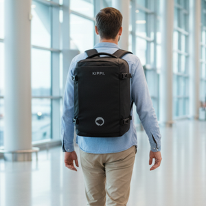 Mochila Viaje Viral 45L. Resistente al Agua. Kippi Negro