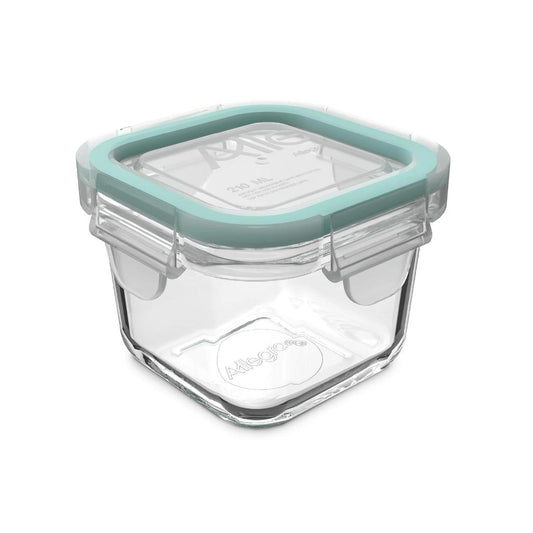 Contenedor de Vidrio Cuadrado 210 ml