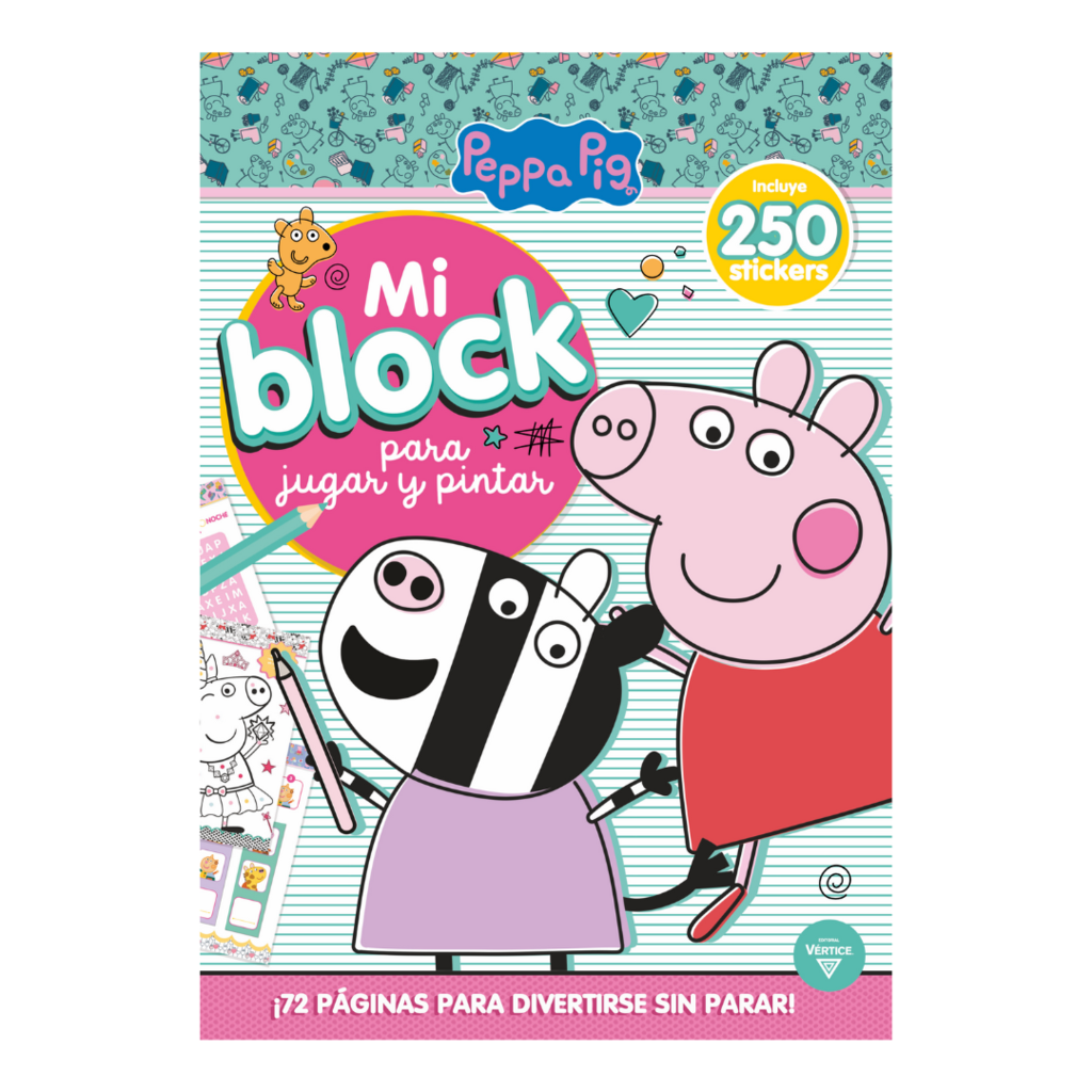 Block De Actividades 72Pag + 250 Stickers Peppa Pig (B5990)
