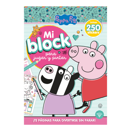 Block de actividades 72pag + 250 stickers peppa pig (b5990)