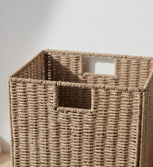 Canasto Deco Plegable Ratán