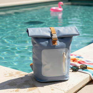 Mochila Cooler Impermeable 15Lt Celeste