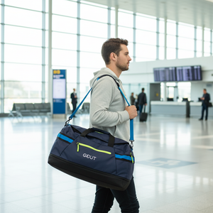 Bolso / Mochila XL Viaje. Resistente al Agua. 50L. Tirantes tipo Mochila ó Bolso. Gout Azul
