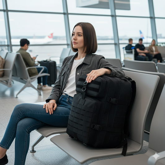 Mochila Viaje Viral Cabina 40L. Resistente al Agua. Negro Pentagon
