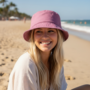 Gorro Bucket Plegable Unisex Color Burdeos