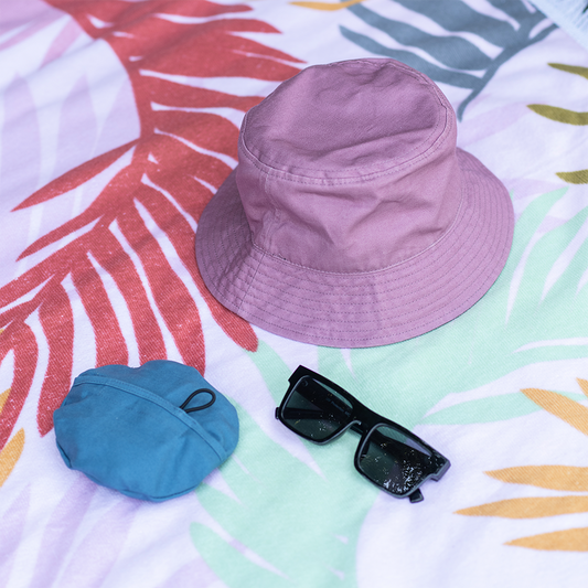 Gorro Bucket Plegable Unisex Color Burdeos