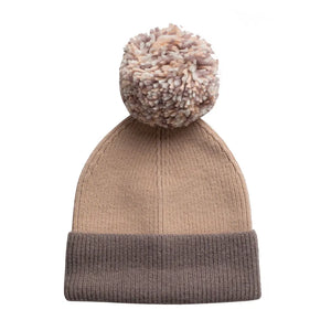 Gorro pompón intercambiable rosa palo