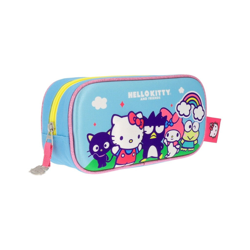 Pack 3 En 1 Mochila, Lonchera Y Estuche Hello Kitty Celeste
