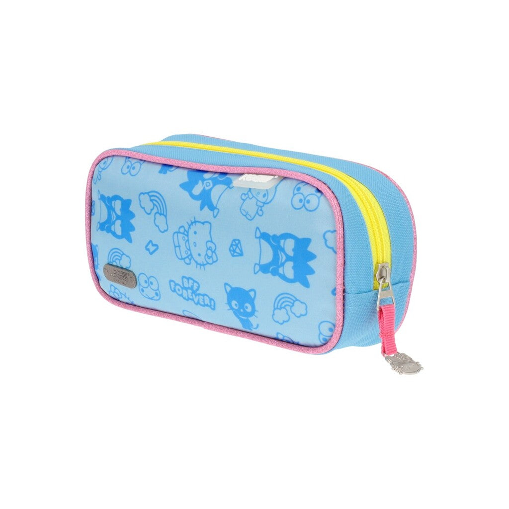 Pack 3 En 1 Mochila, Lonchera Y Estuche Hello Kitty Celeste