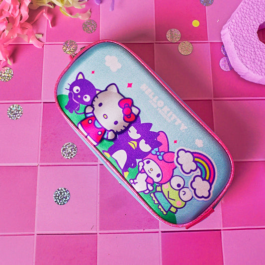 Pack 3 En 1 Mochila, Lonchera Y Estuche Hello Kitty Celeste