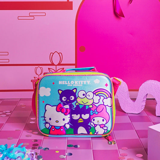 Pack 3 En 1 Mochila, Lonchera Y Estuche Hello Kitty Celeste