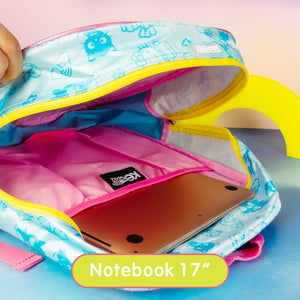 Pack 3 En 1 Mochila, Lonchera Y Estuche Hello Kitty Celeste