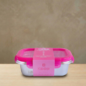 Herméticos Metálicos 650 ml Keep Rosado