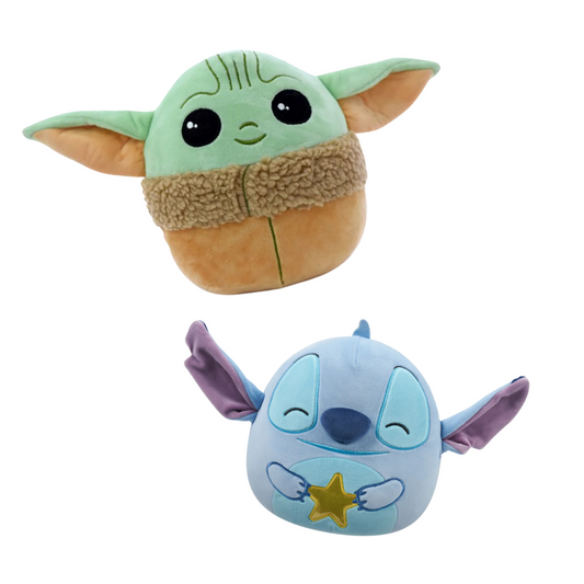 Combo Peluches Favoritos: Stitch + Yoda Star Wars