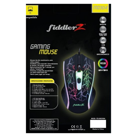 Gaming Mouse 4D Rgb Fiddler Z