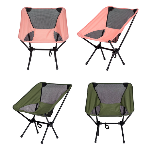 Combo 4 Sillas de Camping: Verde + Rosado