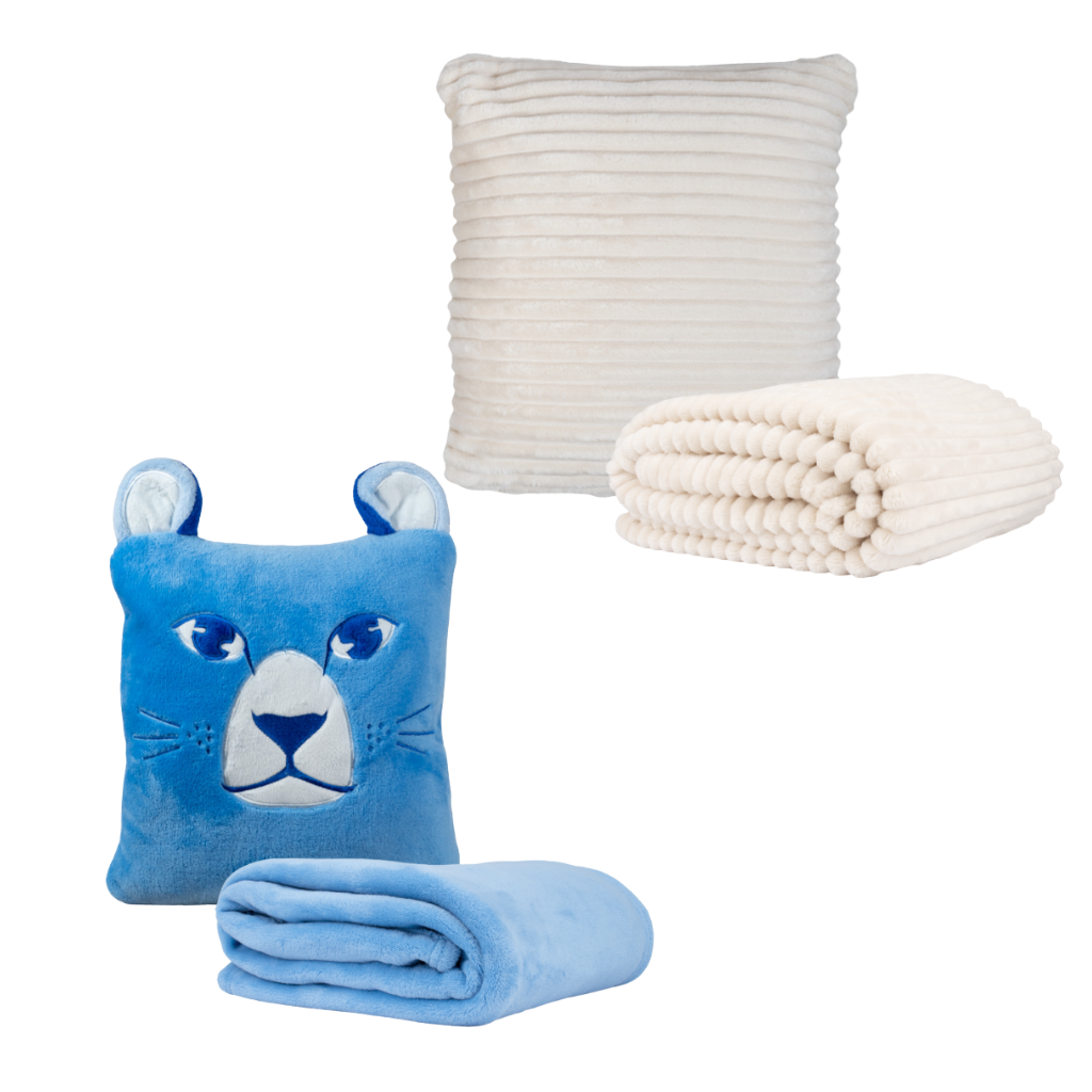 Combo Mantas: Kids Puma + Cojín Blanco