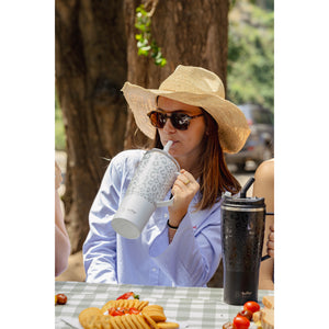 Mug Vaso Térmico Buffer Roques 1Lt + 2 Tapas Ice Leopardo