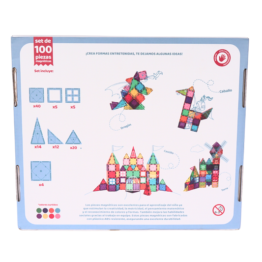Combo Imanes IMABLOCK 32 piezas + 100 piezas