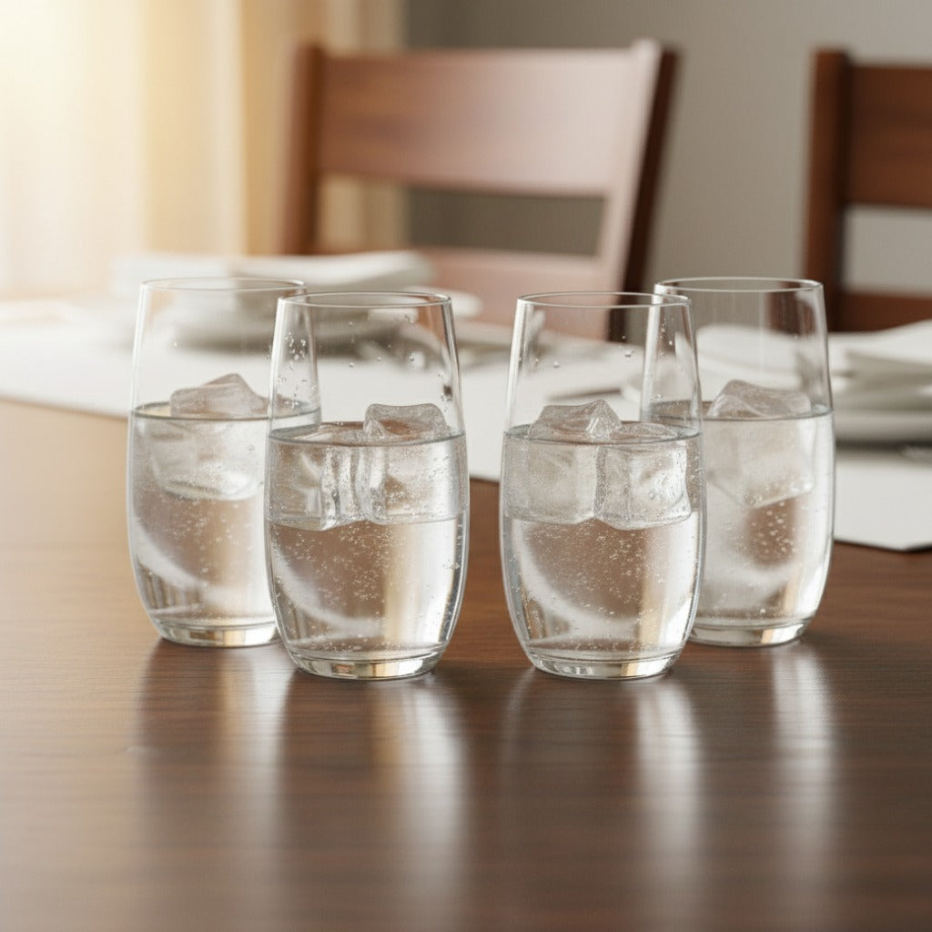 Combo Jarro Cerámica Wayu 1300 ml + 4 Vasos Altos Hausmann 500 ml
