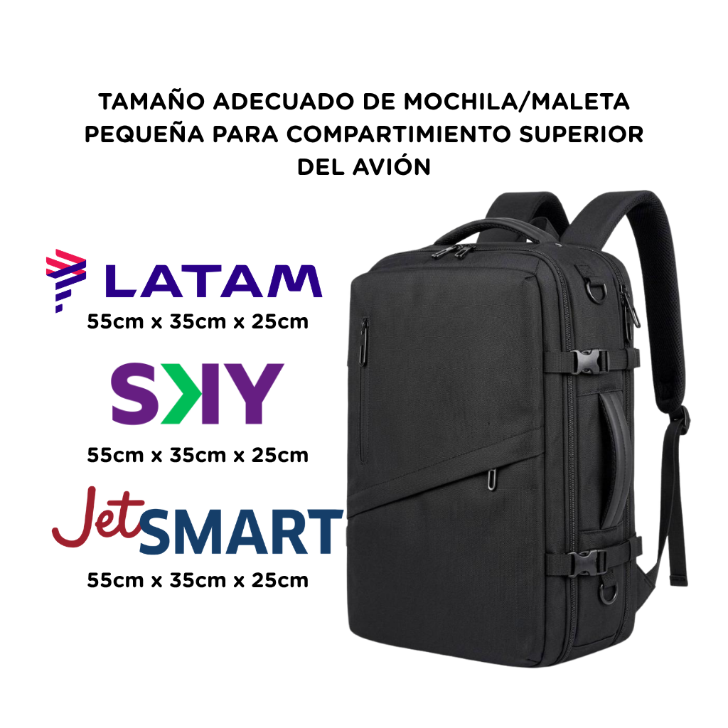 ✈️Combo 2 Mochilas Viaje Viral XL. Premium Travel 36L: 1 Negra y 1 Beige 💧Resistente al Agua Navigator.