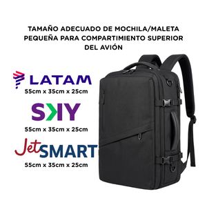 ✈️Combo 2 Mochilas Viaje Viral XL. Premium Travel 36L: 1 Negra y 1 Beige 💧Resistente al Agua Navigator.