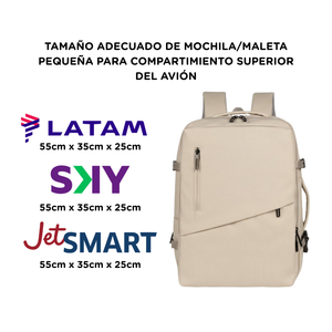 ✈️Combo 2 Mochilas Viaje Viral XL. Premium Travel 36L: 1 Negra y 1 Beige 💧Resistente al Agua Navigator.