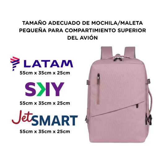 ✈️Combo 2 Mochilas Viaje Viral XL. Premium 36L: 1 Celeste y 1 Lila 💧Resistente al Agua Navigator.