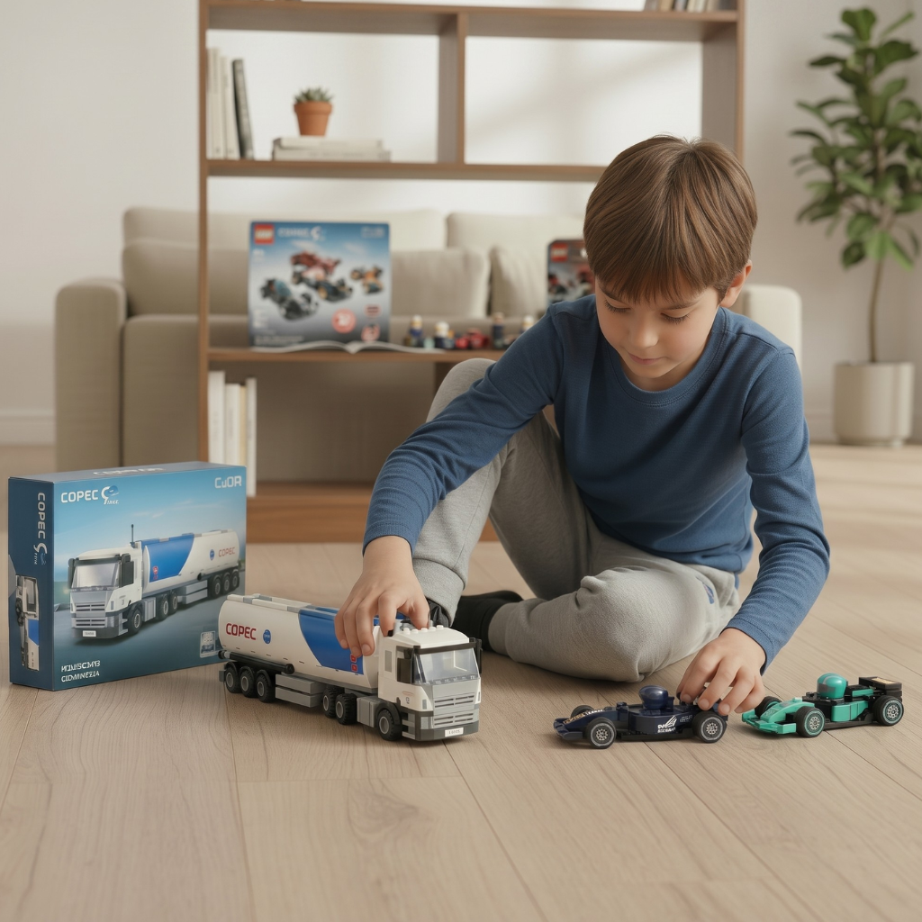 Combo 1 LEGO Autos F1 Coleccionables Sorpresa + 1 Camión Copec 297 Piezas