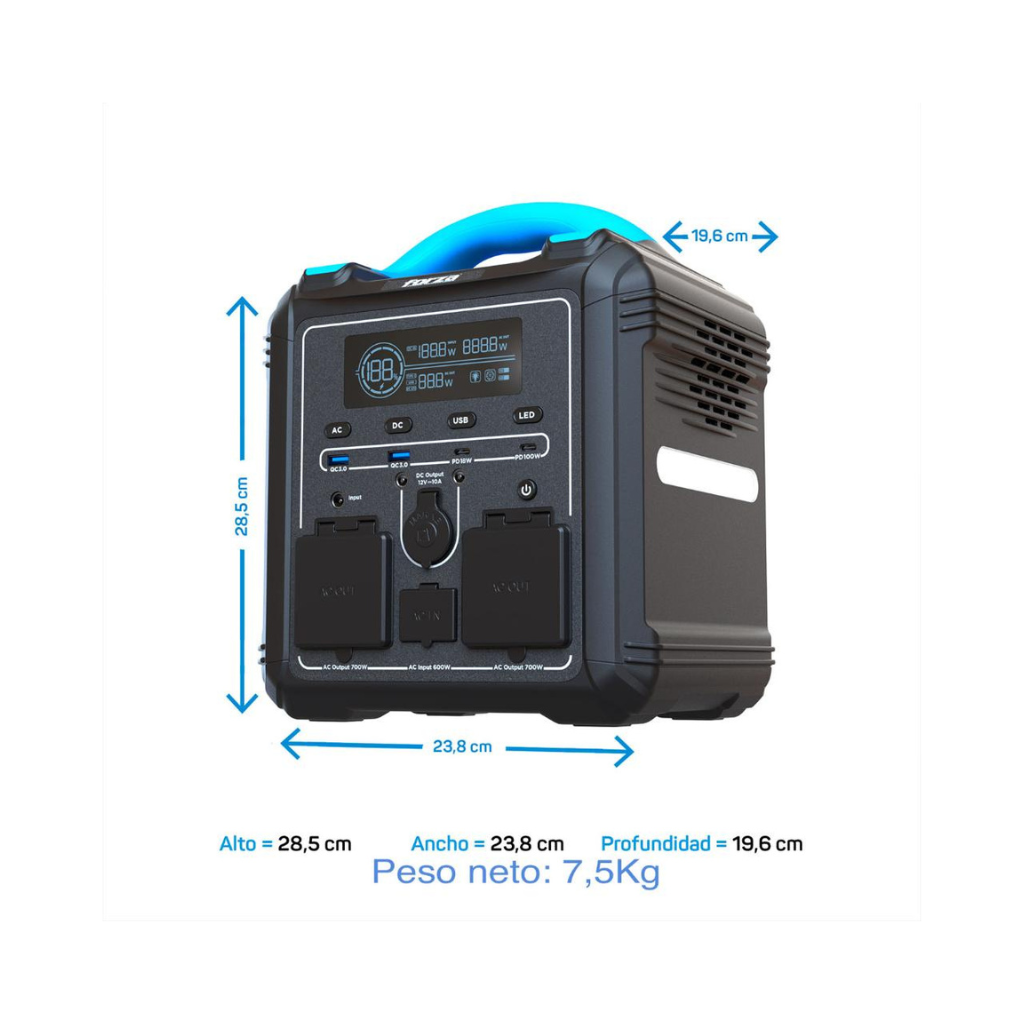 Generador de Energía Portátil FORZA 700W