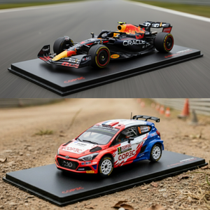 Combo Autos a Escala: Rally 1/55 - Hyundai y 1:43 Oracle Red Bull. Max Verstappen RB20